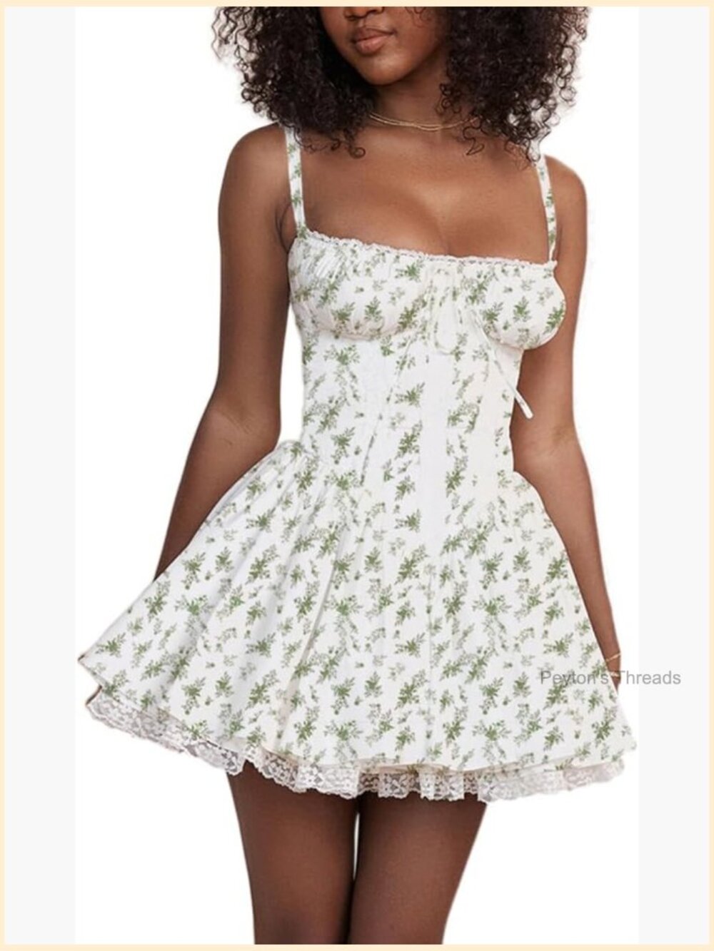 Sleeveless Backless Low Cut Lace Corset Mini Dress Summer - Picture 1 of 7